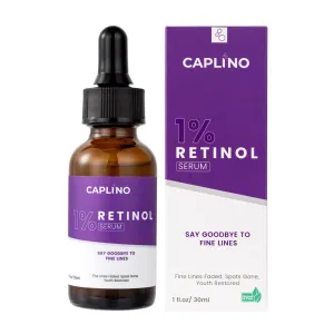 Caplino 1% Retinol Serum Fine Lines Faded, Spots Gone & Youth Retored